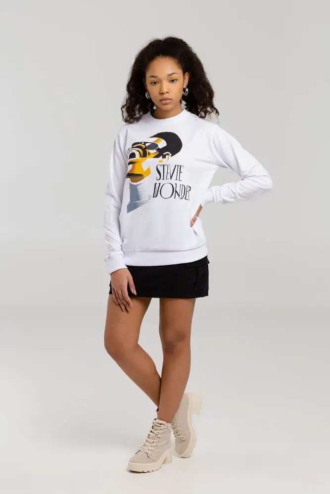 Толстовка &laquo;Меламед. Stevie Wonder&raquo;, белая, размер XXL