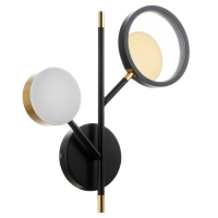 Бра 2292/2 LED 30Вт 3000-6000К черно-золотой 39х36х6 см