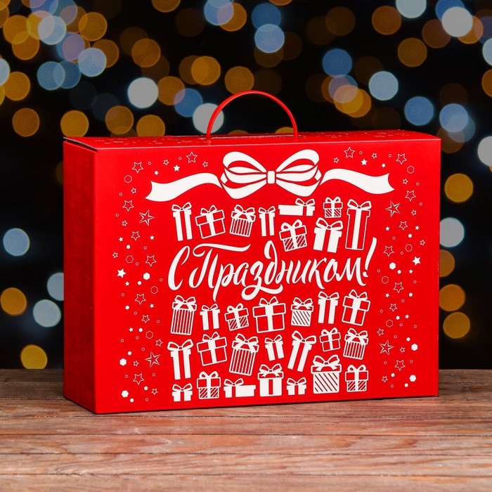 Коробка подарочная складная "Время чудес" 36,5 х 11 х 26 см. Новый год