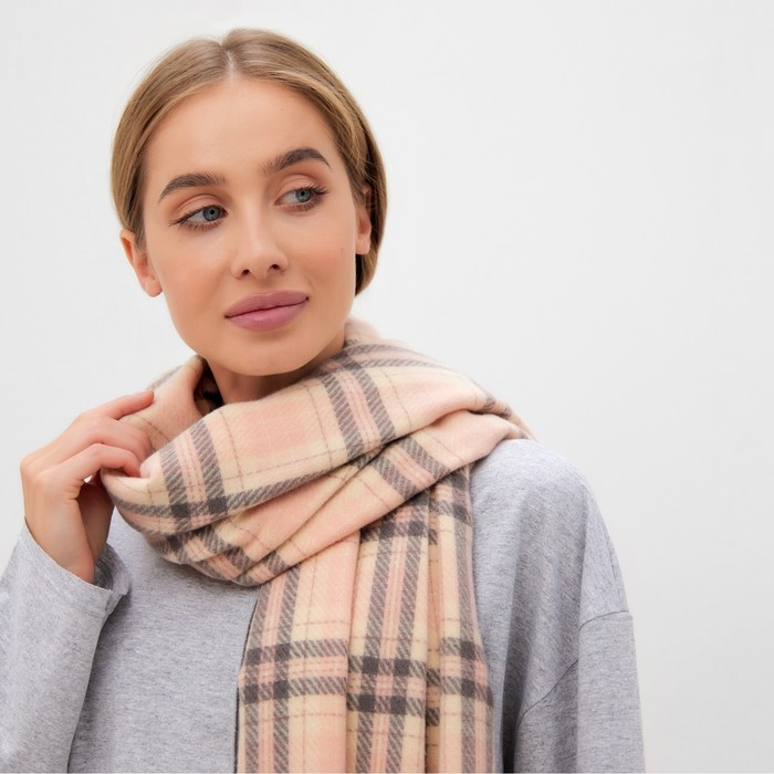 Шарф зимний с кистями MINAKU 65*180 + 8 см клетка Шарф зимний с кистями MINAKU 65*180 + 8 см клетка