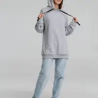 Худи оверсайз &laquo;Чистая соль&raquo;, серый меланж, размер XL/XXL (52-54)