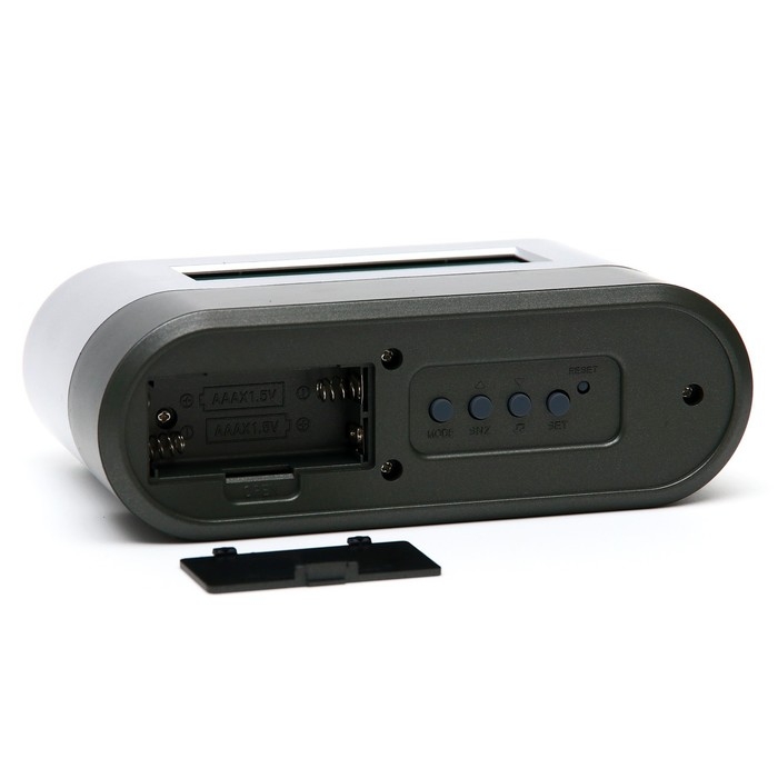 Часы настольные - органайзер для канцелярии: будильник, термометр, календарь, 15.1 х 4.7 см