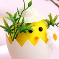 Декор пасхальный &laquo;Цыпленок в шляпке&raquo; 10 &times; 10 &times; 14,5 см