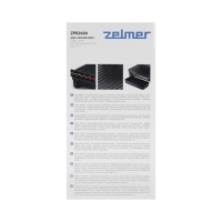 Гриль электрический Zelmer ZPR2600, 2000 Вт, антипригарное покрытие, 29.2х23 см, чёрно-серый 1025409 Гриль электрический Zelmer ZPR2600, 2000 Вт, антипригарное покрытие, 29.2х23 см, чёрно-серый 1025409