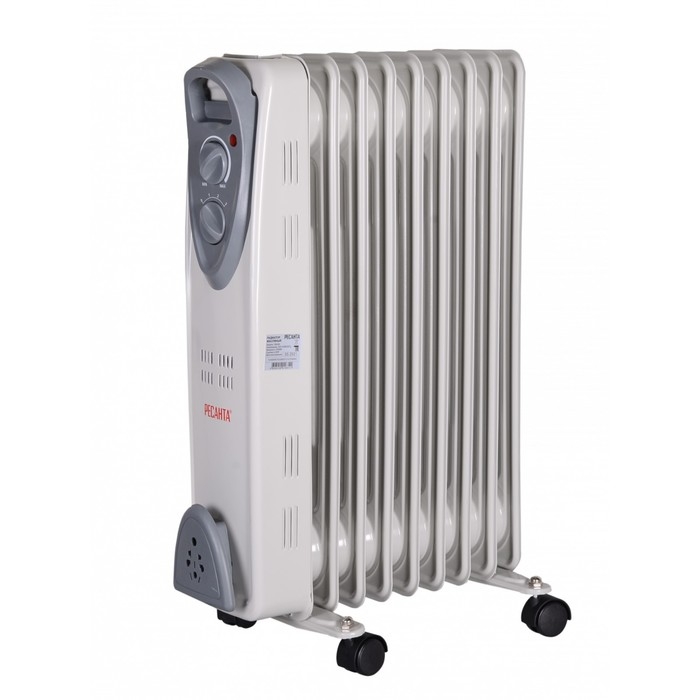 Масляный обогреватель Масляный обогреватель "Ресанта" ОМ-9Н, 2000 Вт, 9 секций, 20 м², белый