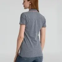 Рубашка поло женская Paname Women голубой меланж, размер S