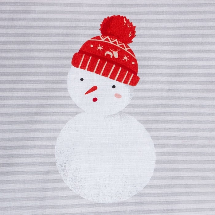 Постельное бельё Этель 1,5 сп &laquo;Снеговики&raquo;, 143х215 см, 150х214 см, 50х70 см -1 шт, 100 % хлопок, бязь