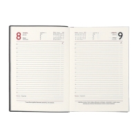 Ежедневник датир 2025г А6+ 176л ESCALADA, мяг обл, иск кожа, бл тис, тон бл 70г/м2, чёрный