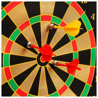 Дартс ONLYTOP, магнитное полотно диаметром 38 см, 6 дротиков