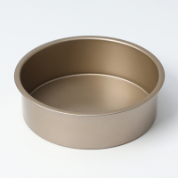 Форма для выпечки Доляна &laquo;Круг. Рэнди&raquo;, 21,5&times;6,5 см, съёмное дно, антипригарное покрытие, цвет золотой