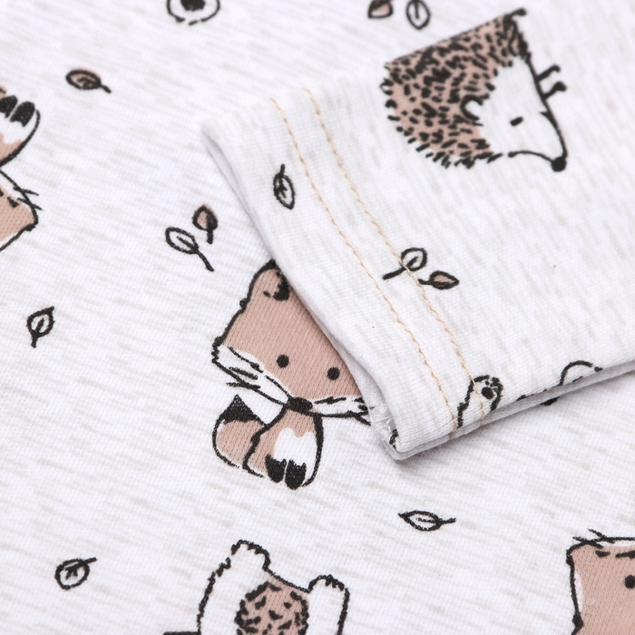 Боди детское, цвет бежевый/ёжики, рост 68 см Боди детское, цвет бежевый/ёжики, рост 68 см