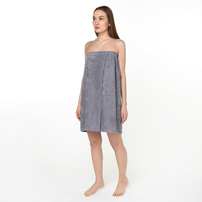 Парео для сауны "Экономь и Я", цвет серый, 68&times;150 см