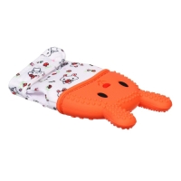 Прорезыватель-рукавичка «Зайка», цвет красный/желтый, Крошка Я Прорезыватель-рукавичка «Зайка», цвет красный/желтый, Крошка Я