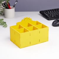 Органайзер для хранения мелочей "Хорошего дня!" 6 отделений, 18,7х12,5х12,5 см Органайзер для хранения мелочей "Хорошего дня!" 6 отделений, 18,7х12,5х12,5 см