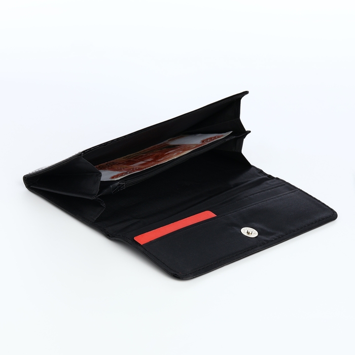 Кошелёк женский на магните, цвет чёрный Кошелёк женский на магните, цвет чёрный