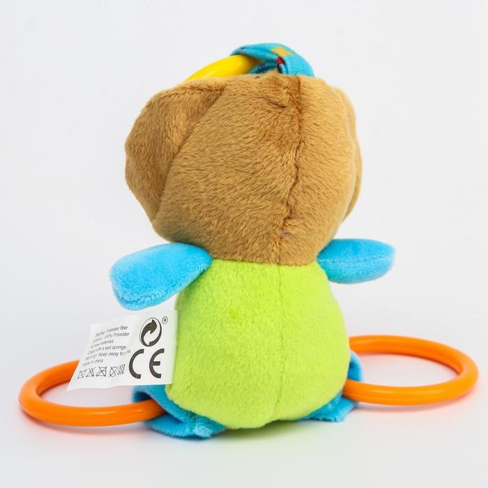 Подвеска мягкая &laquo;Слоник&raquo;, прорез., погремушка, на кроватку, коляску, виды МИКС, Крошка Я