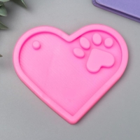 Молд силикон "Сердечко с лапкой" Молд силикон "Сердечко с лапкой"