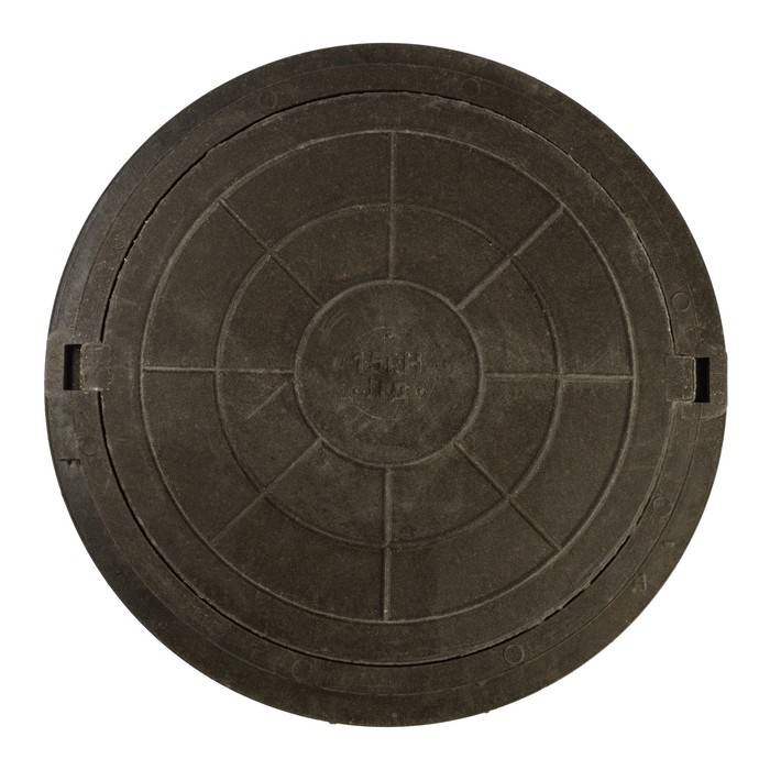 Люк полимерный, легкий, 15 кН, нагрузка до 1.5 т, черный