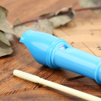 Блокфлейта Music Life, голубая, немецкая система, сопрано, 30 см