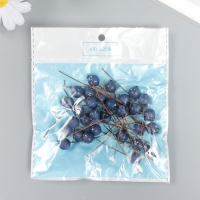 Декор для творчества "Ягодка - голубика" синий d=1 см набор 30шт Декор для творчества "Ягодка - голубика" синий d=1 см набор 30шт