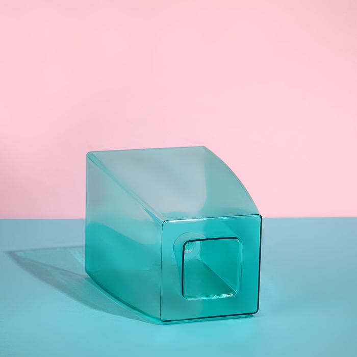 Горшок для орхидей, 2 л, 12,5 &times; 19,5 см, пластик, прозрачно-бирюзовый