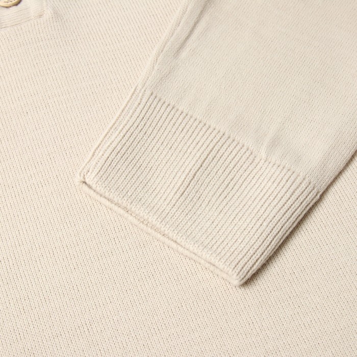 Джемпер поло мужской MINAKU: Knitwear collection цвет кремовый ,р-р 44