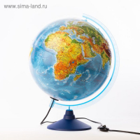 Глoбус физический рельефный &laquo;Классик Евро&raquo;, диаметр 320 мм, с подсветкой