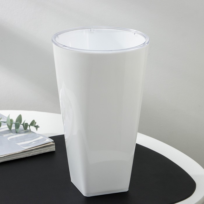 Кашпо для цветов со вставкой «Грейс», 2,7 л (1,5 л), цвет белый Кашпо для цветов со вставкой «Грейс», 2,7 л (1,5 л), цвет белый