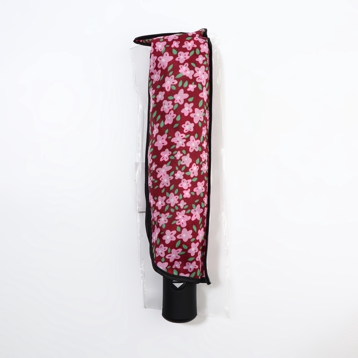 Зонт автоматический &laquo;Цветы&raquo;, 3 сложения, 8 спиц, R = 47/55 см, D = 110 см, цвет МИКС