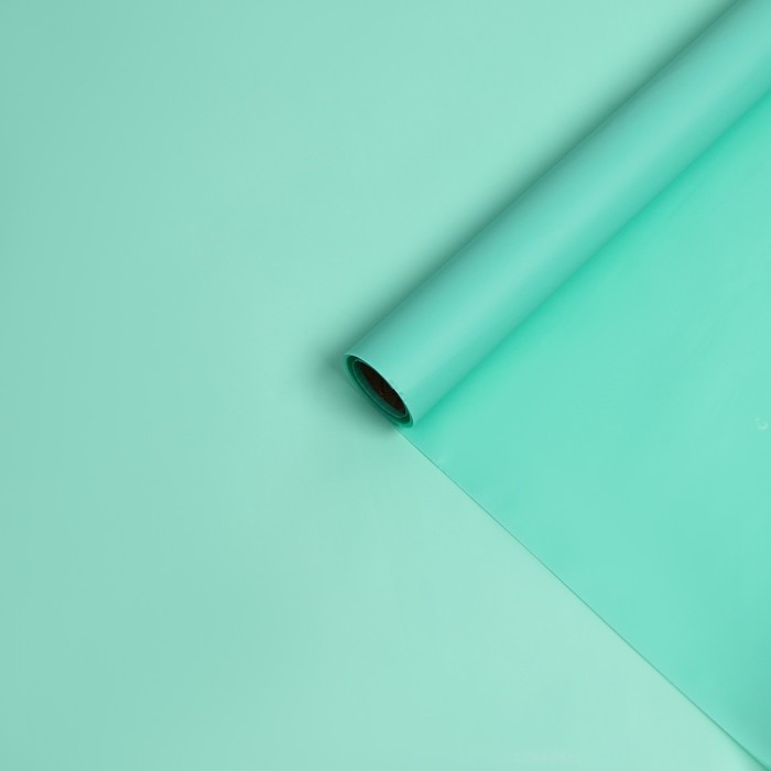 Пленка для цветов, матовая, аквамариновый, 58 см х 10 м Пленка для цветов, матовая, аквамариновый, 58 см х 10 м
