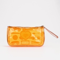 Косметичка на молнии, цвет оранжевый Косметичка на молнии, цвет оранжевый