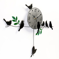 Часы настенные интерьерные "Птички на веточках", бесшумные, 74 х 52 см Часы настенные интерьерные "Птички на веточках", бесшумные, 74 х 52 см