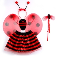 Карнавальный набор &laquo;Божья коровка&raquo; 4 предмета: юбка, крылья, жезл, ободок