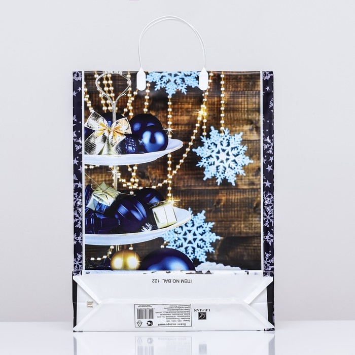 Новый год. Пакет Новый год. Пакет "Игрушки", мягкий пластик, 42х32 см.