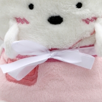 Мягкая игрушка-плед &laquo;Мишка&raquo;, 20 см, цвет белый