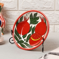 Тарелка Риштанская Керамика "Гранат", микс, глубокая, 20 см