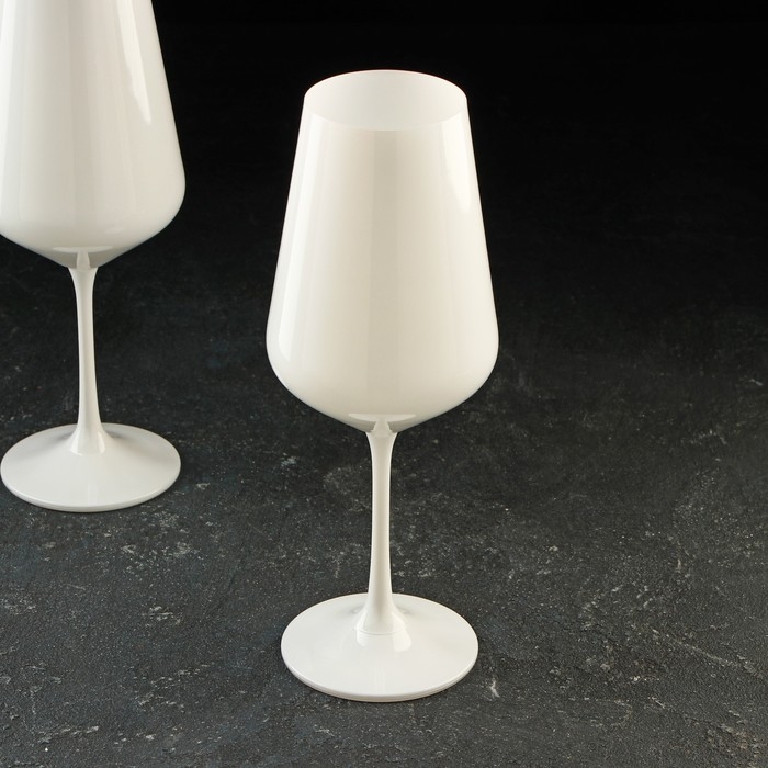 Набор бокалов для вина &laquo;Сандра&raquo;, 450 мл, 2 шт, цвет белый