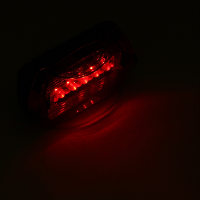 Фонарь велосипедный задний, водонепроницаемый, 5 диодов, 7 режимов, 2ААА