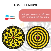 Дартс, мишень диаметром 22 см, 2 дротика