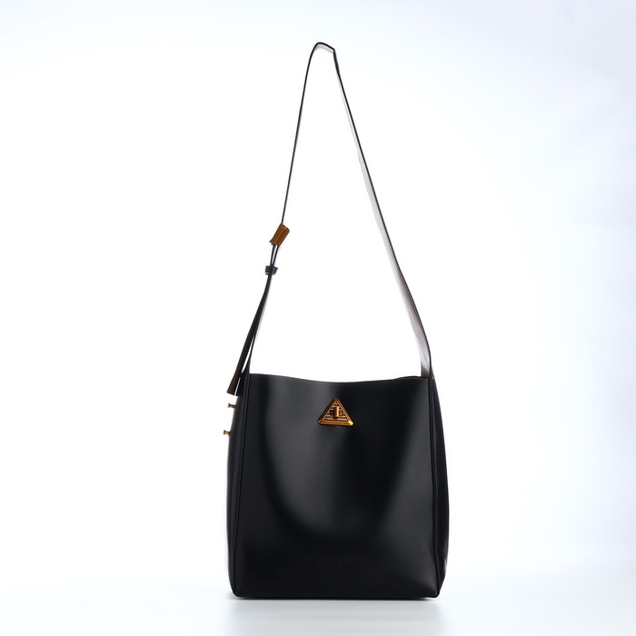 Сумка женская на винтовом замке TEXTURA, средний размер, цвет чёрный Сумка женская на винтовом замке TEXTURA, средний размер, цвет чёрный