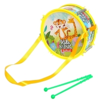 Барабан &laquo;Весёлые зверята&raquo;, цвета МИКС