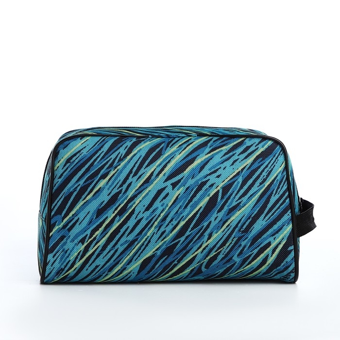 Косметичка на молнии, цвет голубой/чёрный Косметичка на молнии, цвет голубой/чёрный