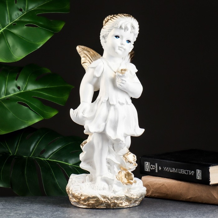 Фигура Фигура "Фея Флора" белая 38х17х16см