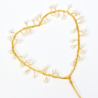 Топпер «Сердце с бусинами», цвет золото Топпер «Сердце с бусинами», цвет золото