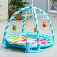 Развивающий коврик &laquo;Зимние игры&raquo;, с пианино, круглый, голубой