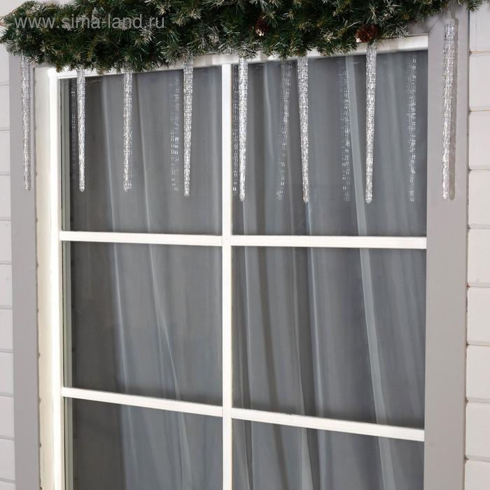 Гирлянда «Сосульки рифленые» 2.5 × 0.42 м, IP65, прозрачная нить, 288 LED, свечение белое с эффектом стекания, 12 В Гирлянда «Сосульки рифленые» 2.5 × 0.42 м, IP65, прозрачная нить, 288 LED, свечение белое с эффектом стекания, 12 В