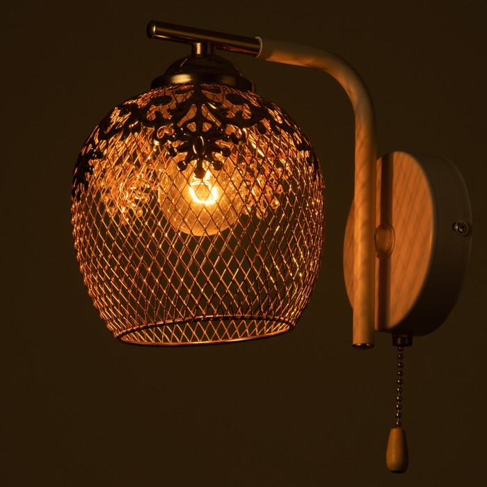 Бра 662428/1 E14 40Вт белый-золото 26х16х20 см