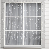 Гирлянда "Занавес" 2 х 1.5 м , IP65, УМС, белая нить каучук, 300 LED, свечение белое, 220 В Гирлянда "Занавес" 2 х 1.5 м , IP65, УМС, белая нить каучук, 300 LED, свечение белое, 220 В