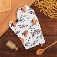 Варежка-прихватка Доляна Oleander 20х27 см, 100% хлопок, ватин 250 г/м2 Варежка-прихватка Доляна Oleander 20х27 см, 100% хлопок, ватин 250 г/м2