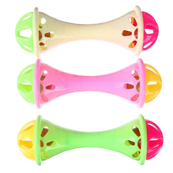 Погремушка &laquo;Гантелька&raquo;, цвет МИКС, Крошка Я